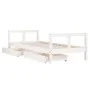 Children's bed frame with white pine wood drawers 80x200 cm by vidaXL, Cribs and beds for children - Ref: Foro24-834406, Pric...