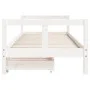 Children's bed frame with white pine wood drawers 80x200 cm by vidaXL, Cribs and beds for children - Ref: Foro24-834406, Pric...