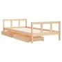 Estructura de cama para niños con cajones madera pino 90x200 cm de vidaXL, Cunas y camas para niños - Ref: Foro24-834408, Pre...