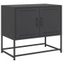 Mueble para TV de acero negro 68,5x39x60,5 cm