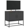 Mueble para TV de acero negro 68,5x39x60,5 cm