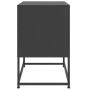 Mueble para TV de acero negro 68,5x39x60,5 cm