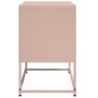 Mueble para TV de acero rosa 68,5x39x60,5 cm