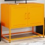 Mueble para TV de acero amarillo mostaza 68,5x39x60,5 cm