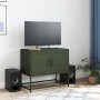 Mueble para TV de acero verde oliva 68,5x39x60,5 cm en Muebles TV | Comprar online en Foro24