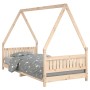 Kinderbettgestell aus massivem Kiefernholz 90x200 cm von vidaXL, Kinderbetten und Betten für Kinder - Ref: Foro24-834498, Pre...