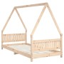 Kinderbettgestell aus massivem Kiefernholz 90x200 cm von vidaXL, Kinderbetten und Betten für Kinder - Ref: Foro24-834498, Pre...