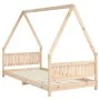 Kinderbettgestell aus massivem Kiefernholz 90x200 cm von vidaXL, Kinderbetten und Betten für Kinder - Ref: Foro24-834498, Pre...