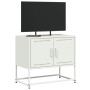 Mueble para TV de acero blanco 68,5x39x60,5 cm