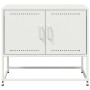 Mueble para TV de acero blanco 68,5x39x60,5 cm