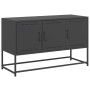 Mueble para TV de acero negro 100,5x39x60,5 cm