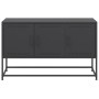 Mueble para TV de acero negro 100,5x39x60,5 cm