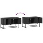 Mueble para TV de acero negro 100,5x39x60,5 cm