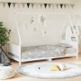 Kinderbettgestell Zirbenholz weiß 90x200 cm von vidaXL, Kinderbetten und Betten für Kinder - Ref: Foro24-834499, Preis: 137,1...