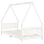 Kinderbettgestell Zirbenholz weiß 90x200 cm von vidaXL, Kinderbetten und Betten für Kinder - Ref: Foro24-834499, Preis: 137,1...