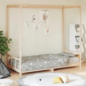 Children's bed frame solid pine wood 90x190 cm by vidaXL, Cribs and beds for children - Ref: Foro24-834516, Price: 116,29 €, ...