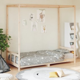 Estructura de cama infantil madera maciza de pino 90x190 cm