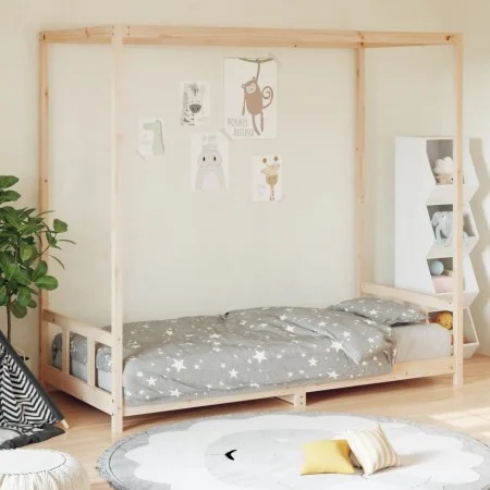 Children's bed frame solid pine wood 90x190 cm by vidaXL, Cribs and beds for children - Ref: Foro24-834516, Price: 116,20 €, ...
