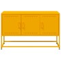 Mueble para TV de acero amarillo mostaza 100,5x39x60,5 cm