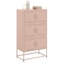 Aparador de acero rosa 68,5x38,5x123,5 cm