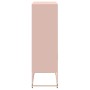 Aparador de acero rosa 68,5x38,5x123,5 cm