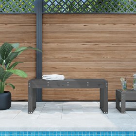 Gartenbank aus massivem grauem Kiefernholz 110x38x45 cm von vidaXL, Gartenbänke - Ref: Foro24-825095, Preis: 81,87 €, Rabatt: %