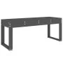 Garden bench solid gray pine wood 110x38x45 cm by vidaXL, garden benches - Ref: Foro24-825095, Price: 80,59 €, Discount: %