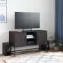 Mueble para TV de acero negro 100,5x39x60,5 cm en Muebles TV | Comprar online en Foro24