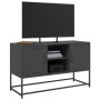 Mueble para TV de acero negro 100,5x39x60,5 cm en Muebles TV | Comprar online en Foro24