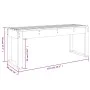 Garden bench solid gray pine wood 110x38x45 cm by vidaXL, garden benches - Ref: Foro24-825095, Price: 80,59 €, Discount: %