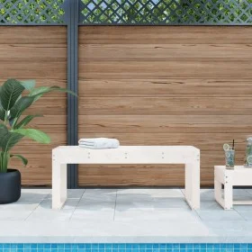 Banco de jardín madera maciza de pino blanco 110x38x45 cm de vidaXL, Bancos de jardín - Ref: Foro24-825094, Precio: 77,44 €, ...
