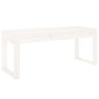 Banco de jardín madera maciza de pino blanco 110x38x45 cm de vidaXL, Bancos de jardín - Ref: Foro24-825094, Precio: 80,25 €, ...