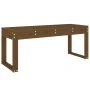 Solid pine wood garden bench in honey brown color, 110x38x45 cm. by vidaXL, garden benches - Ref: Foro24-825096, Price: 80,37...