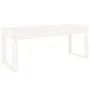 Gartenbank Massives Zirbenholz weiß 110x38x45 cm von vidaXL, Gartenbänke - Ref: Foro24-825094, Preis: 77,44 €, Rabatt: %