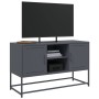 Mueble para TV de acero gris antracita 100,5x39x60,5 cm