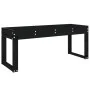 Garden bench solid black pine wood 110x38x45 cm by vidaXL, garden benches - Ref: Foro24-825097, Price: 66,91 €, Discount: %