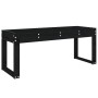 Gartenbank aus massivem schwarzem Kiefernholz 110x38x45 cm von vidaXL, Gartenbänke - Ref: Foro24-825097, Preis: 67,80 €, Raba...