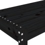 Gartenbank aus massivem schwarzem Kiefernholz 110x38x45 cm von vidaXL, Gartenbänke - Ref: Foro24-825097, Preis: 67,80 €, Raba...