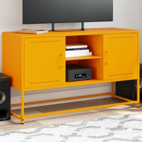Mueble para TV de acero amarillo mostaza 100,5x39x60,5 cm Mueble para TV de acero amarillo mostaza 100,5x39x60,5 cm