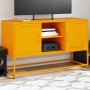 Mueble para TV de acero amarillo mostaza 100,5x39x60,5 cm