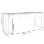 Garden bench solid black pine wood 110x38x45 cm by vidaXL, garden benches - Ref: Foro24-825097, Price: 66,91 €, Discount: %