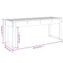 Gartenbank aus massivem schwarzem Kiefernholz 110x38x45 cm von vidaXL, Gartenbänke - Ref: Foro24-825097, Preis: 67,80 €, Raba...