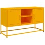 Mueble para TV de acero amarillo mostaza 100,5x39x60,5 cm