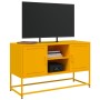 Mueble para TV de acero amarillo mostaza 100,5x39x60,5 cm