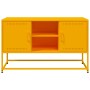Mueble para TV de acero amarillo mostaza 100,5x39x60,5 cm