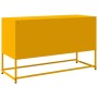 Mueble para TV de acero amarillo mostaza 100,5x39x60,5 cm