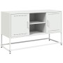 Mueble para TV de acero blanco 100,5x39x60,5 cm