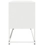 Mueble para TV de acero blanco 100,5x39x60,5 cm