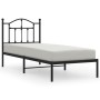 Estructura de cama con cabecero metal negro 80x200 cm de vidaXL, Camas y somieres - Ref: Foro24-353430, Precio: 78,29 €