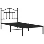 Bettgestell mit schwarzem Metallkopfteil 80x200 cm von vidaXL, Betten und Lattenroste - Ref: Foro24-353430, Preis: 77,00 €, R...